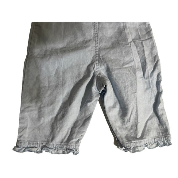 Carter s Light Blue Linen Blend Overalls Floral Girl Size Medium 6 Months Baby - Picture 15 of 16